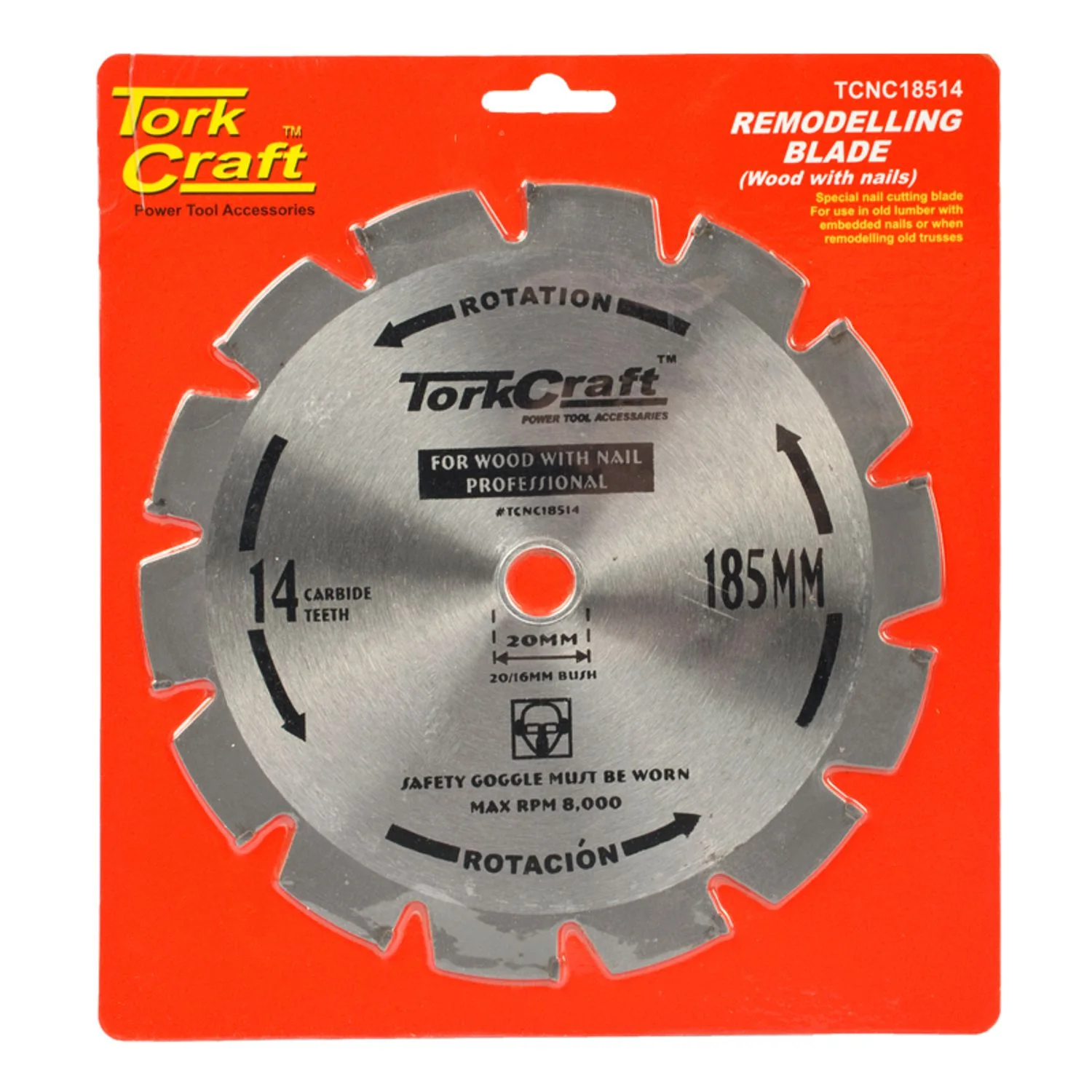 TCNC18514.webp BLADE TCT NAIL CUTTING 185X14T 20-16MM - Image 1
