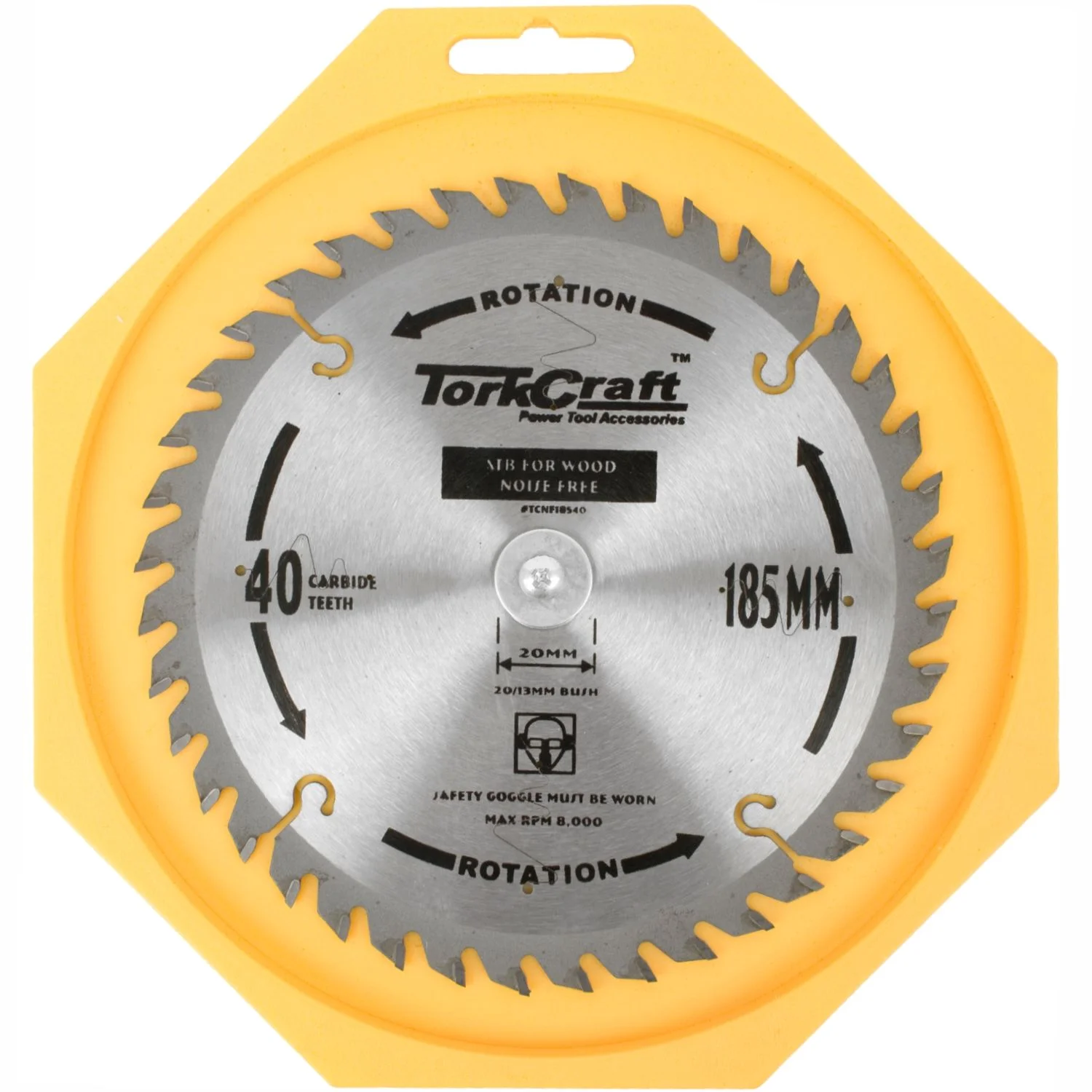 TCNF18540.webp BLADE TCT NOISE FREE 185X40T 20-16MM - Image 1