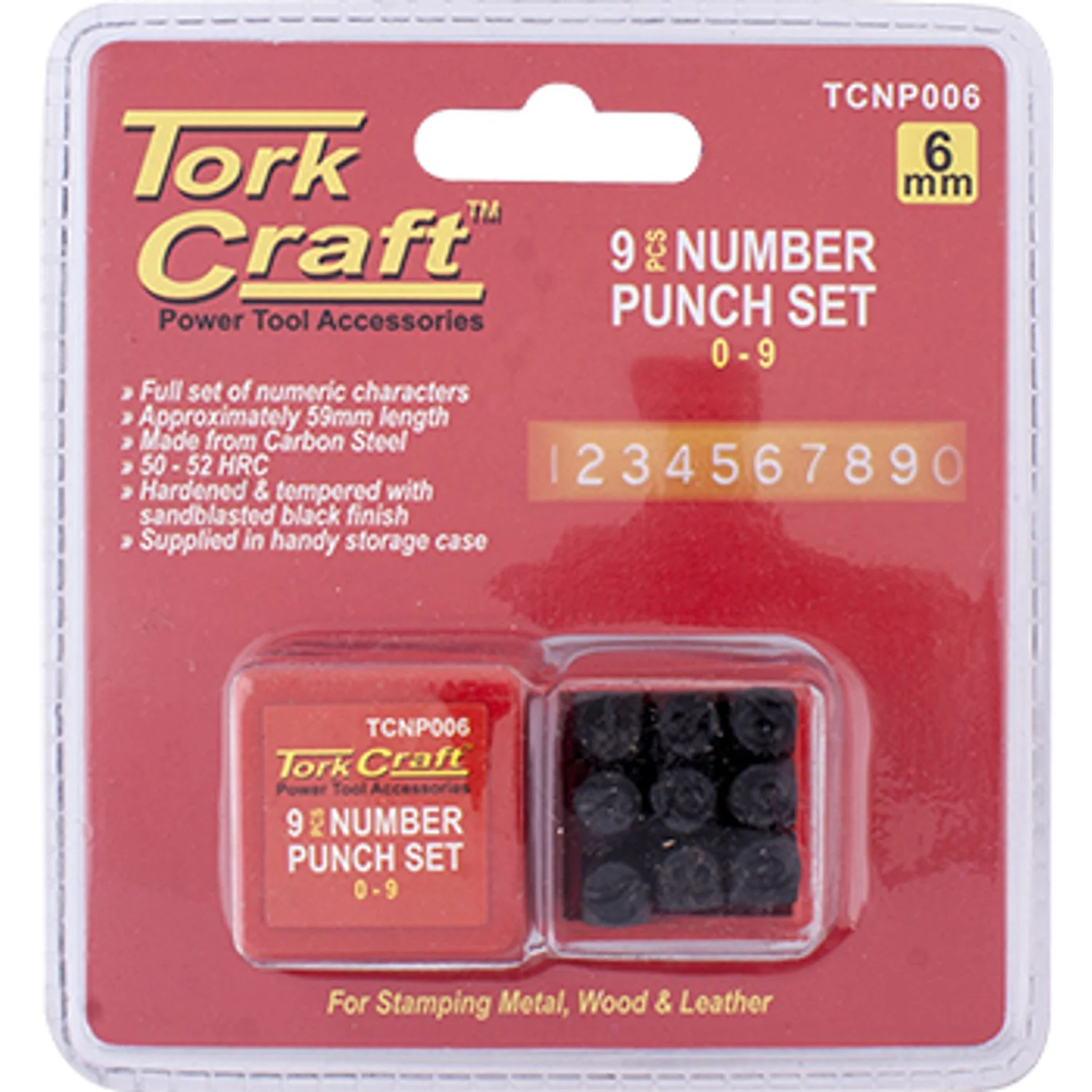 TCNP006.webp NUMBER PUNCH SET 6MM (0-9MM) BLACK FINISH - Image 1