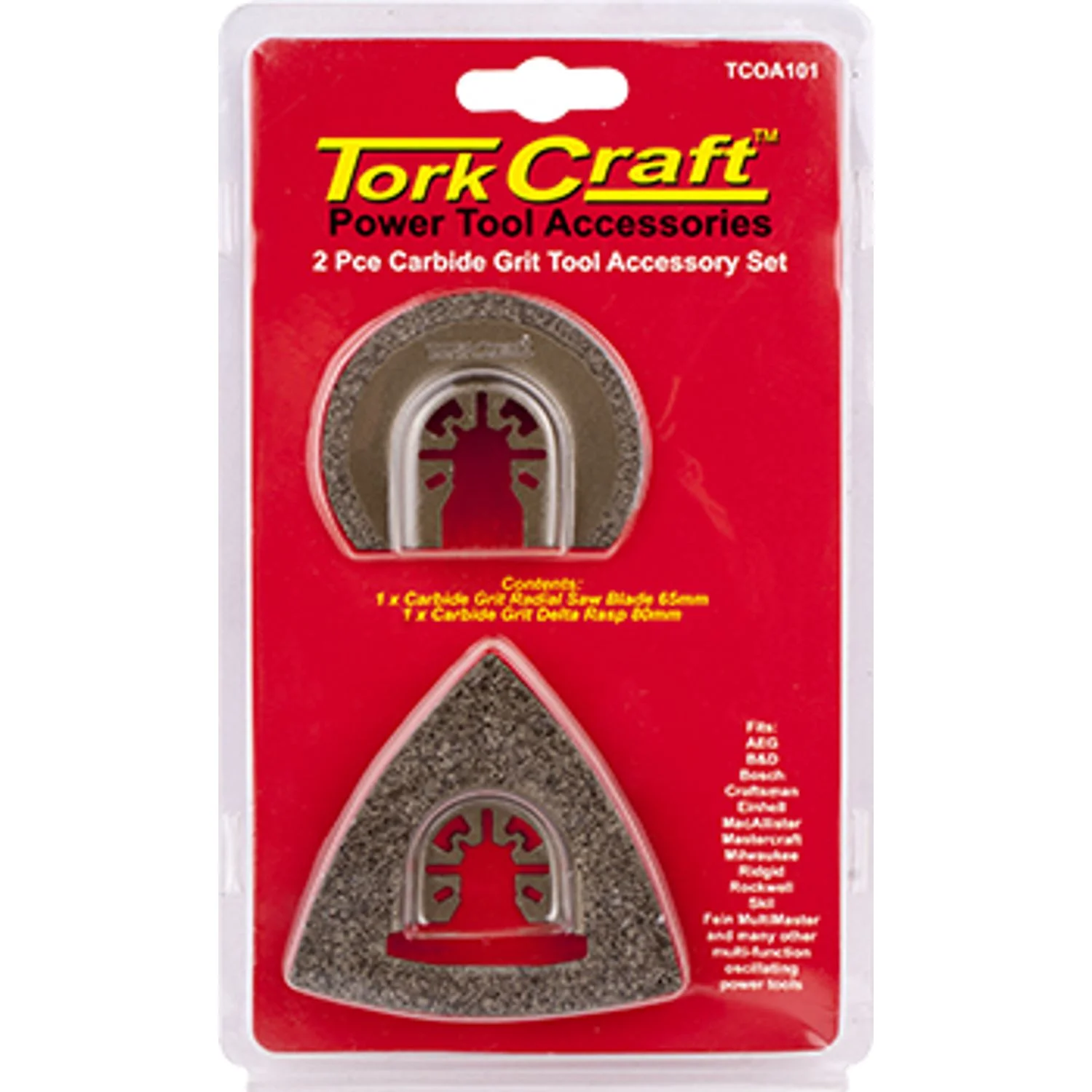 TCOA101.webp QUICK CHANGE OSCILLATING CARBIDE GRIT ACCESSORY KIT 2PC - Image 1