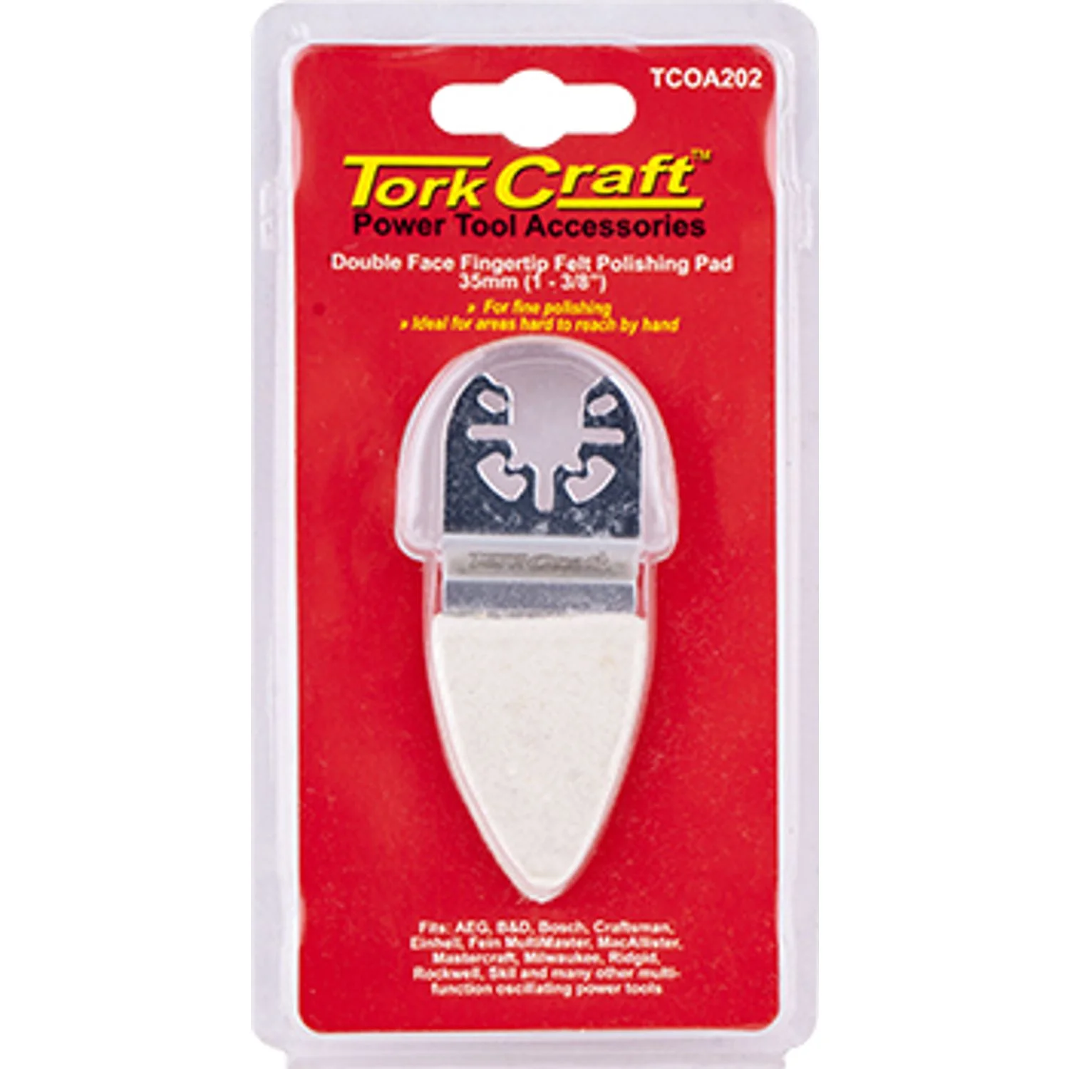 TCOA202.webp QUICK CHANGE BASE and ARBOR 35MM D/F FINGERTIP FELT POLISHING PAD - Image 1