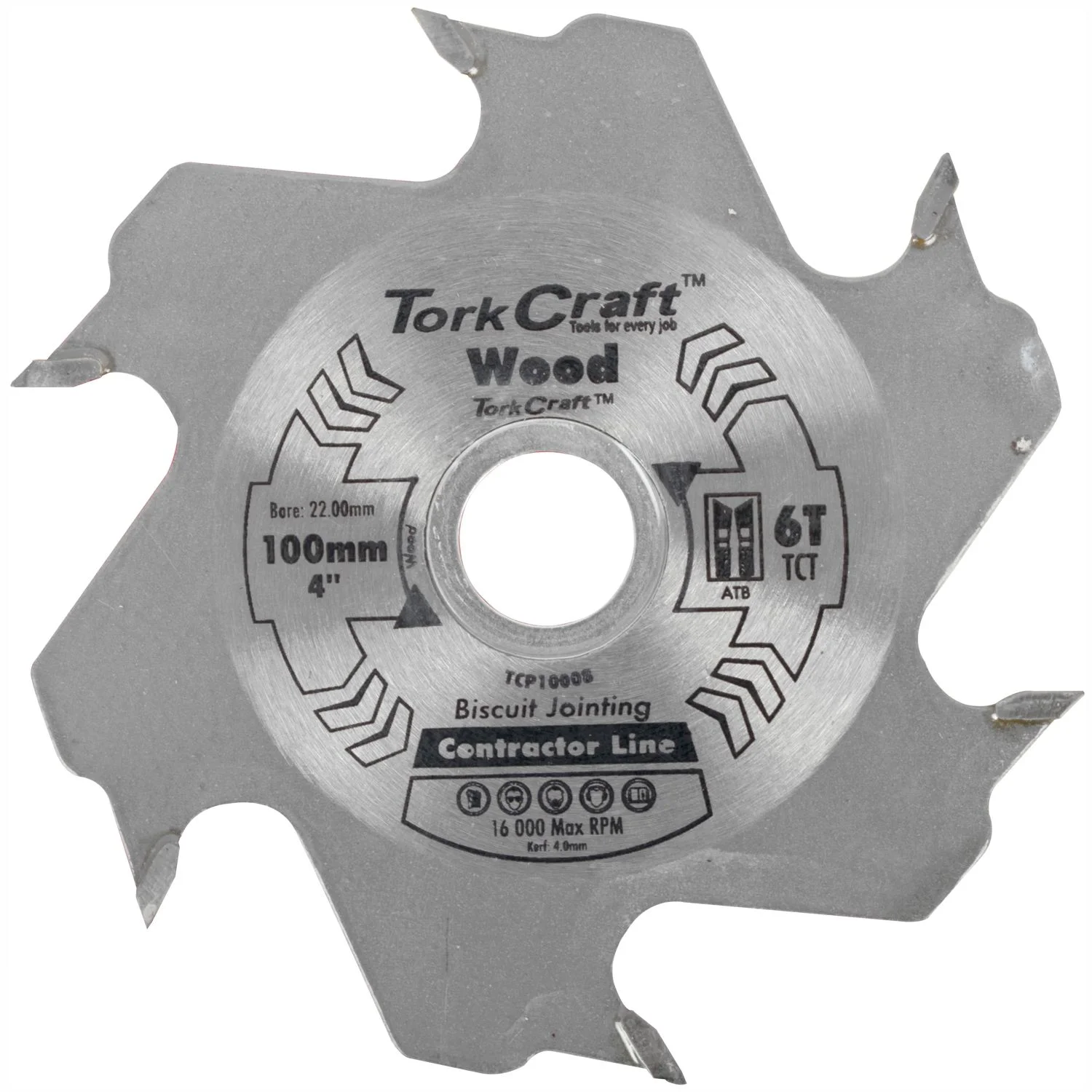TCP10008.webp BLADE BISCUIT JOINER 100 X 6T 22.0MM TCT - Image 1