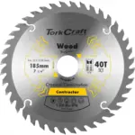 BLADE CONTRACTOR 185 X 40T 30/20/16/1 CIRCULAR SAW TCT