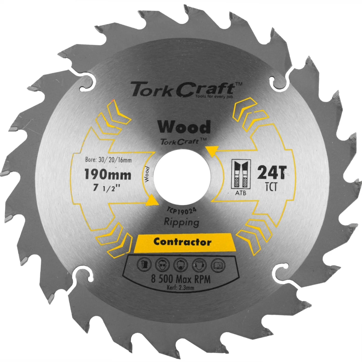 TCP19024.webp BLADE CONTRACTOR 190 X 24T 30/20/16 CIRCULAR SAW TCT - Image 1