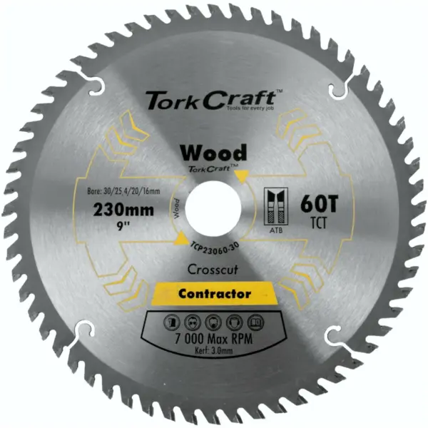 BLADE CONTRACTOR 230 X 60T 30/1/20/16 CIRCULAR SAW TCT