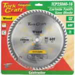 BLADE CONTRACTOR 250 X 60T 16MM CIRCULAR SAW TCT - Image 2