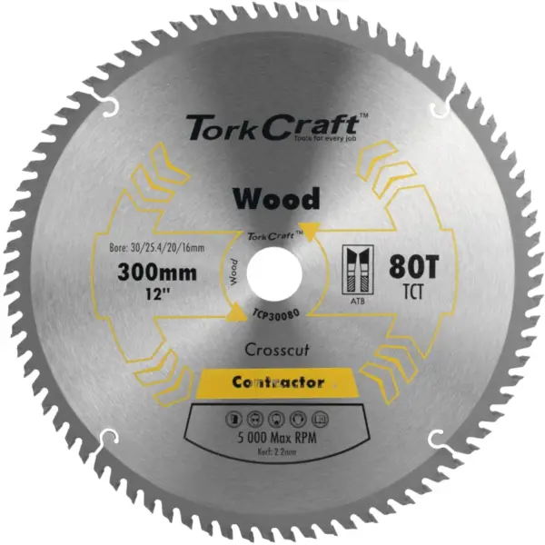BLADE CONTRACTOR 300 X 80T 30/1/20/16 CIRCULAR SAW TCT