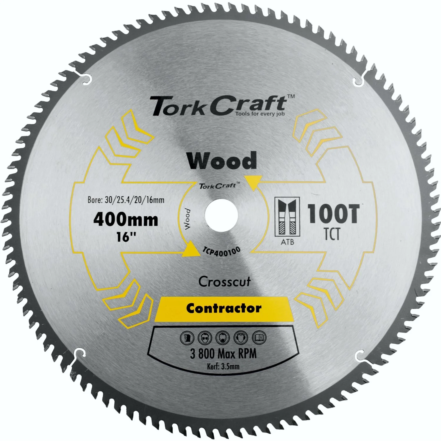 TCP400100.webp BLADE CONTRACTOR 400 X 100T 30/1 CIRCULAR SAW TCT - Image 1
