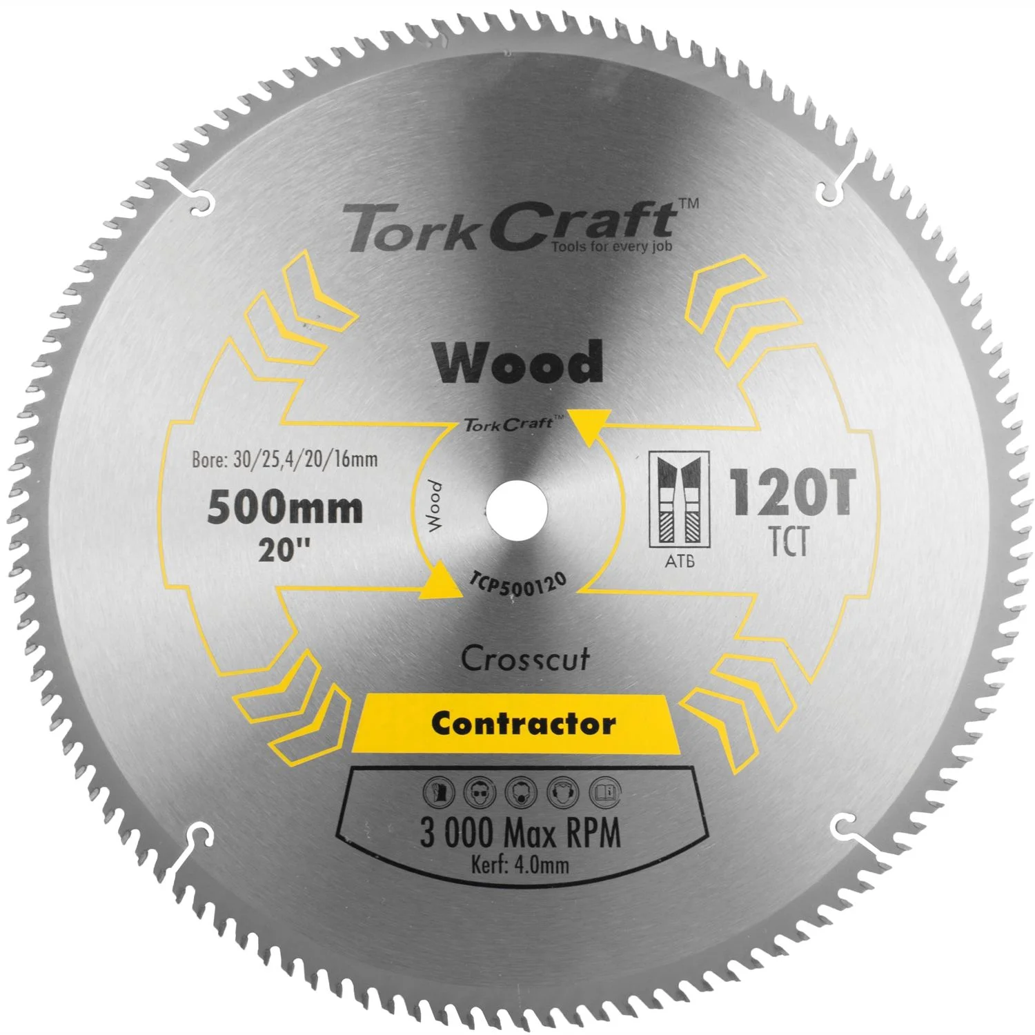 TCP500120.webp BLADE CONTRACTOR 500 X 120T 30/1 CIRCULAR SAW TCT - Image 1