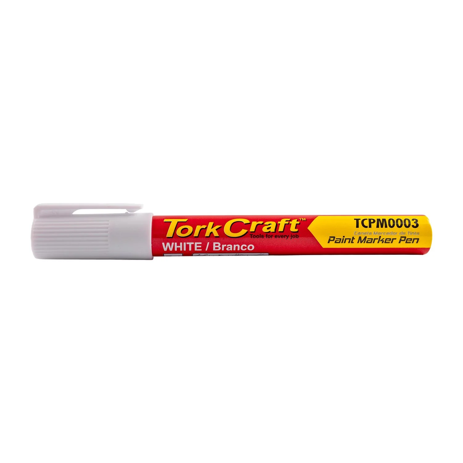 TCPM0003.webp PAINT MARKER PEN 1PC WHITE BULK - Image 1