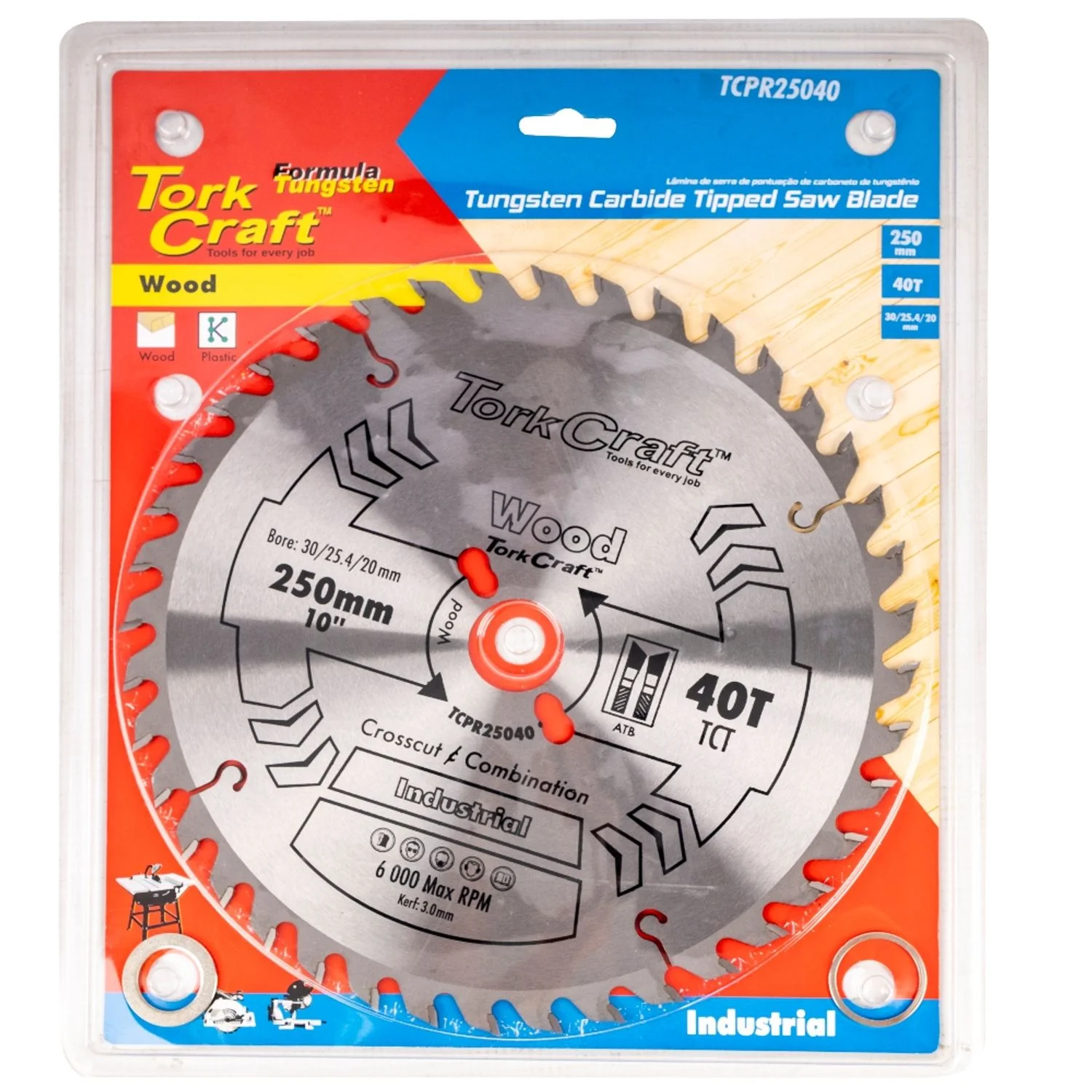 TCPR25040.webp BLADE TCT 250 X 40T 30/1/20 ATB POSITIVE PROFESIONAL INDUSTRIAL - Image 1