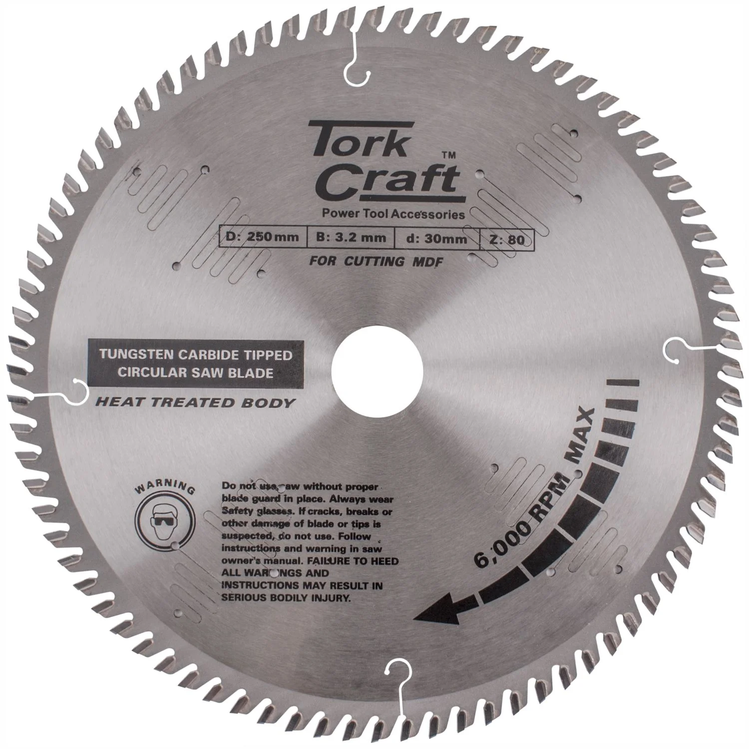 TCPR25080AL.webp BLADE TCT 250 X 80T 30MM ALUM TCG NEGATIVE PROFESIONAL INDUSTRIAL - Image 1