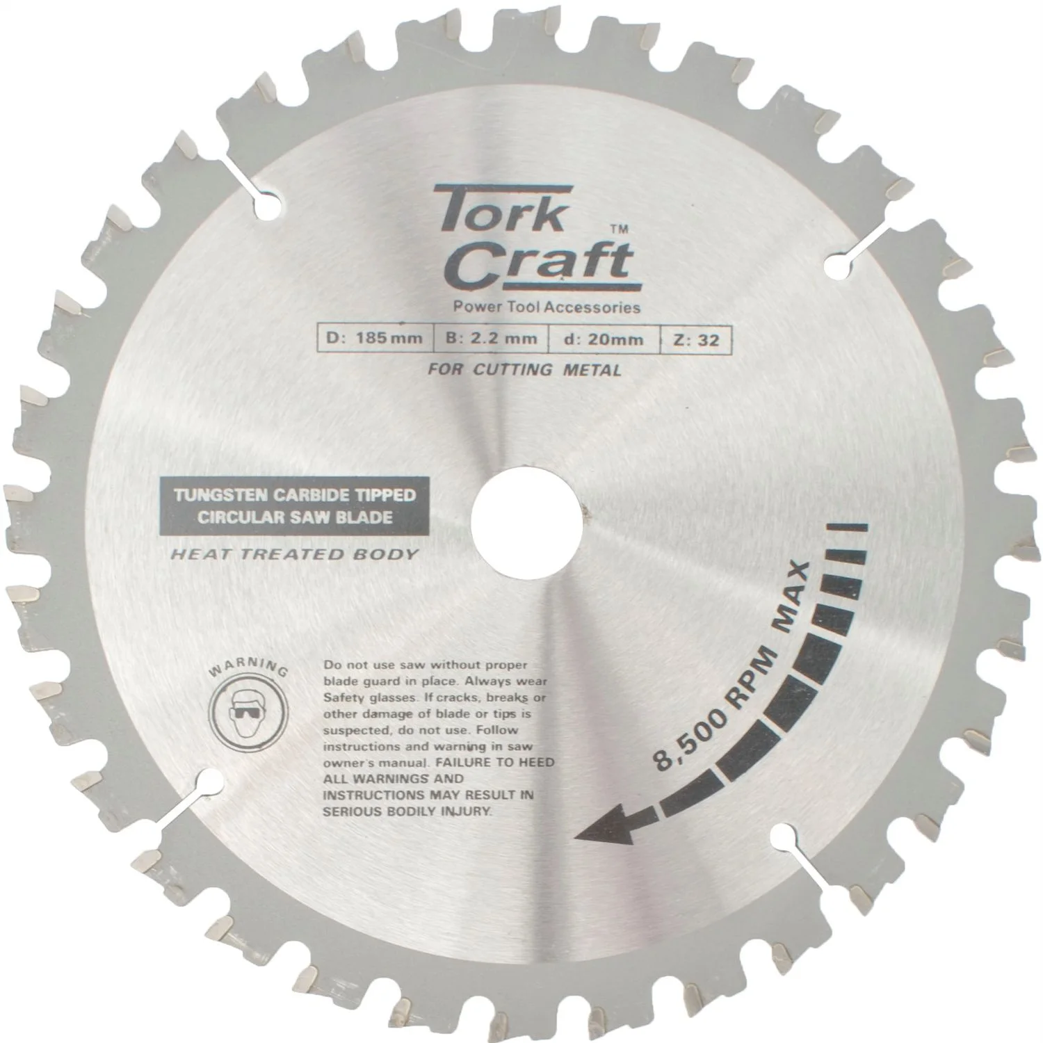 TCS18532-20.webp TCT BLADE STEEL CUTTING. 185X32T 20/16 - Image 1