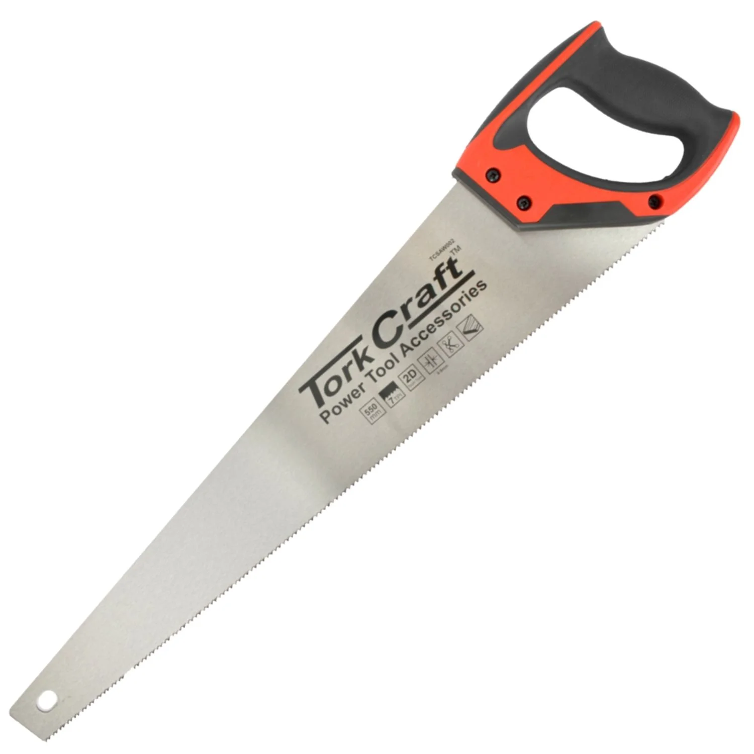 TCSAW002.webp HAND SAW 550MM 7TPI 0.9MM TEMP. BLADE ABS HANDLE - Image 1