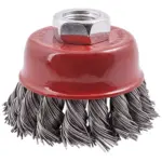 WIRE CUP BRUSH 65 X M14 KNOTTED STAINLESS STEEL TCW