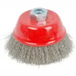 WIRE CUP BRUSH 100 X M14 CRIMPED STAINLESS STEEL TCW