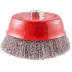 WIRE CUP BRUSH 150 X M14 CRIMPED STAINLESS STEEL TCW