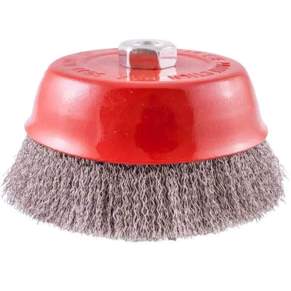 WIRE CUP BRUSH 150 X M14 CRIMPED STAINLESS STEEL TCW