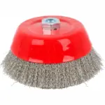 WIRE CUP BRUSH 150 X M14 CRIMPED STAINLESS STEEL BULK TCW