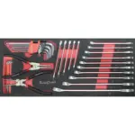 TOOL BOX 154 PCE 3 DRAWER and TOP TRAY 535X255 X 315MM TRACK BOX - Image 5