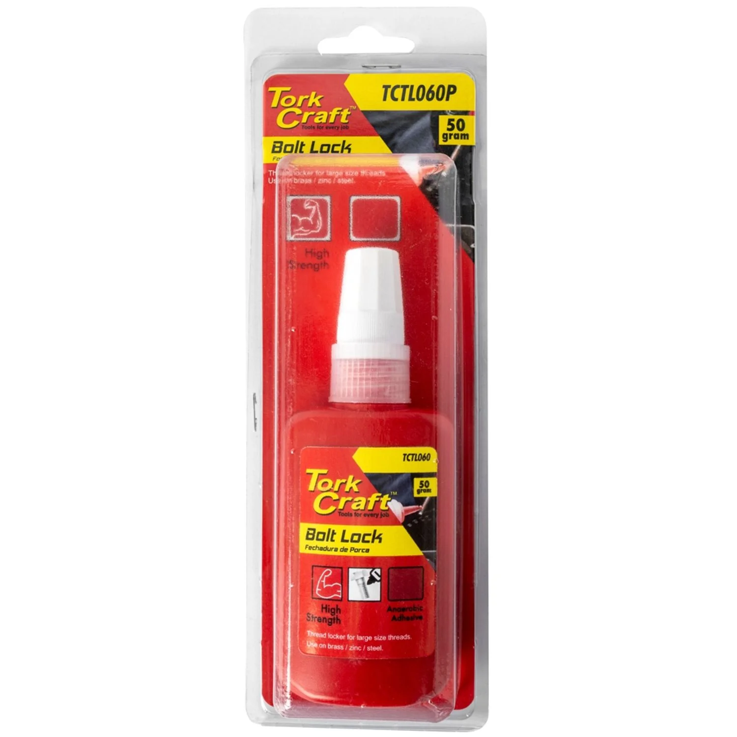 TCTL060P.webp BOLT LOCK HIGH STRENGTH FOR LARGE SIZED THREADS - RED - 50G (CARDED) - Image 1