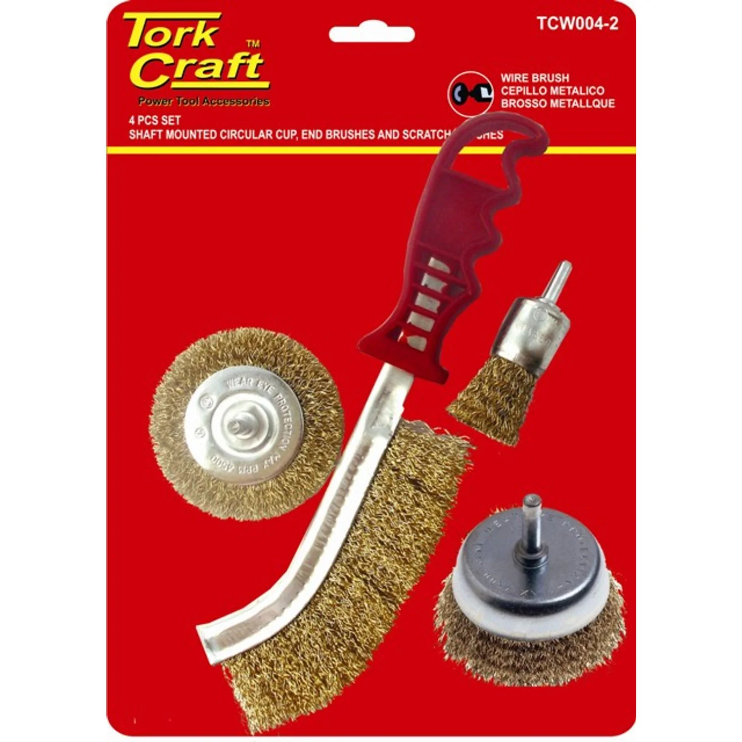 TCW004-2.webp WIRE BRUSH SET 4PCE WITH HAND BRUSH - Image 1