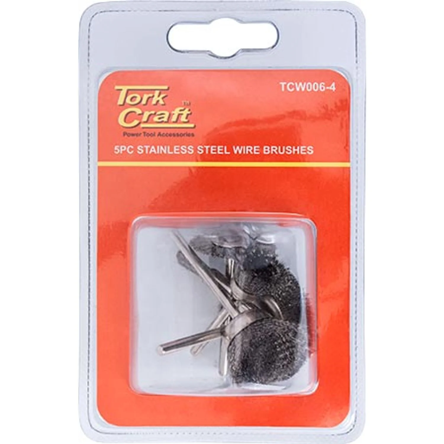 TCW006-4.webp WIRE BRUSHES MINI 5PC STAINLESS STEEL 3.2MM SHAFT ASSORTED SHAPES - Image 1