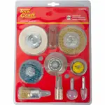 WIRE BRUSH SET 10 PIECE WITH HEX SHANK and BUFF KIT FOR DRILL - Image 2