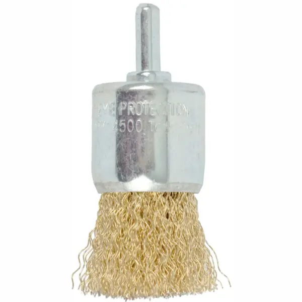WIRE END BRUSH 30MM X 6MM SHAFT BLISTER