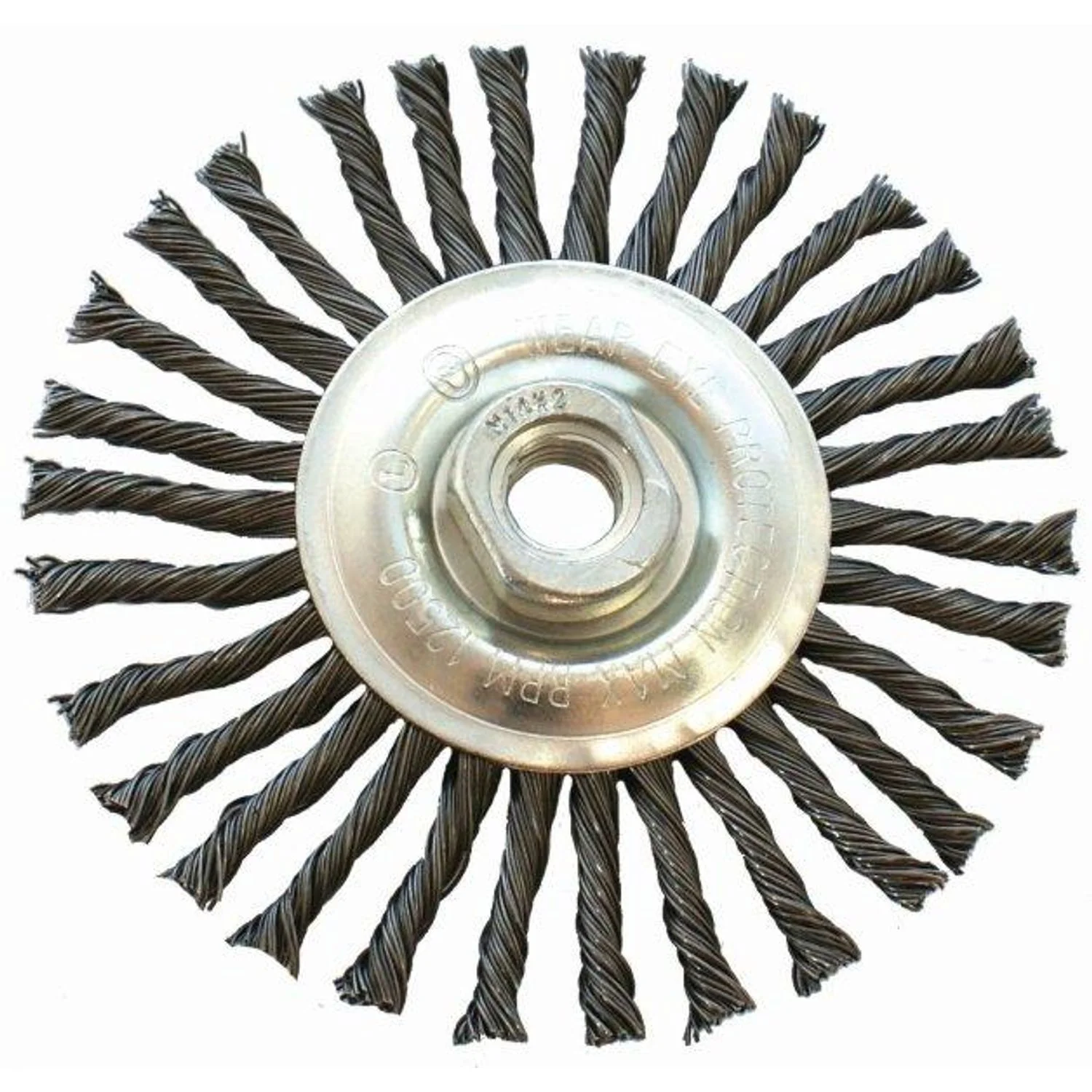 TCWS115-2.webp WIRE WHEEL BRUSH SINGLE SECTION TWISTED STINGER 115MMXM14 BLISTER - Image 1