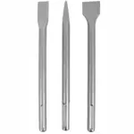 SDS MAX CHISEL 3PC SET 18X300MM POINTED 18X300X25MM FLAT 18X300X40MM