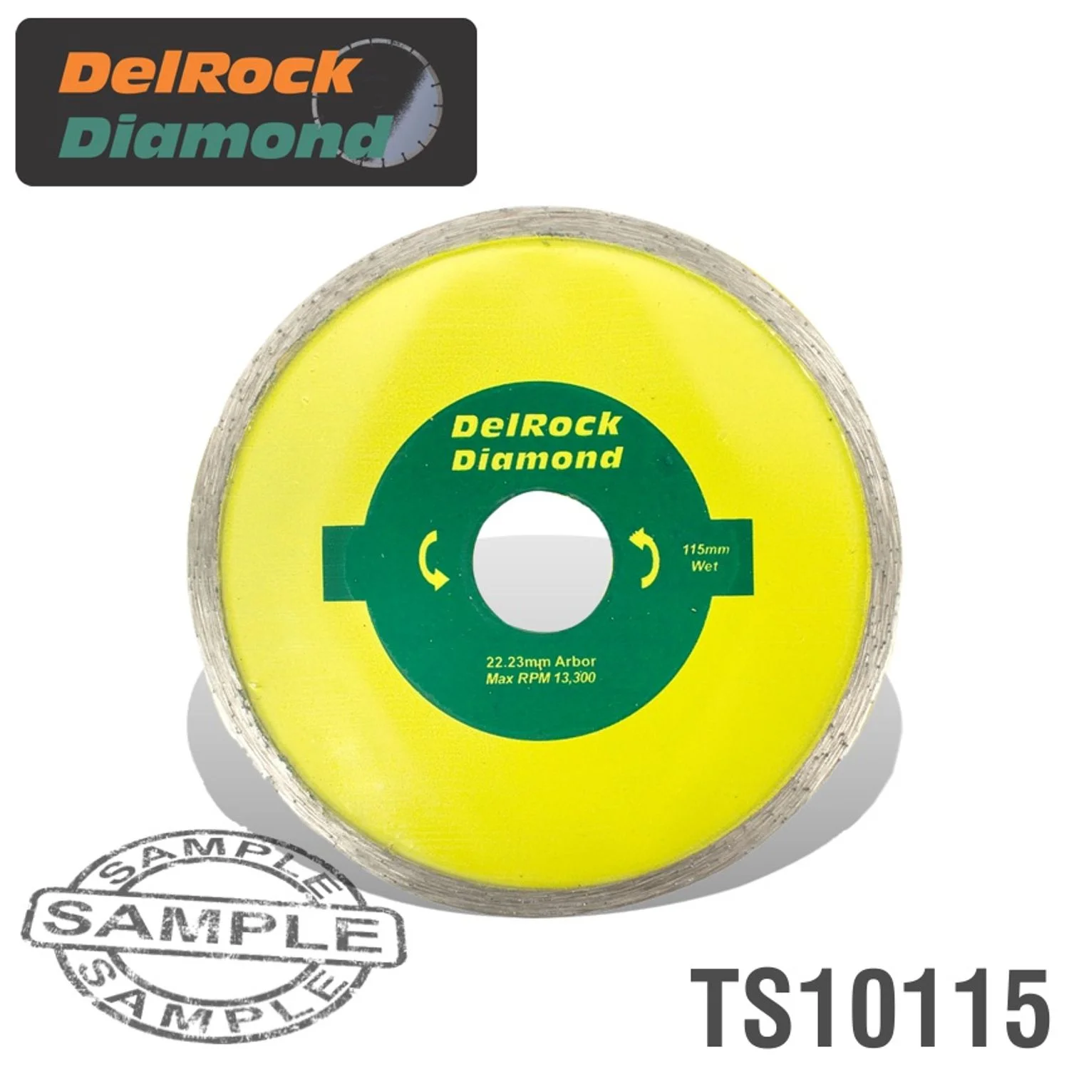 TS10115.webp DIAMOND BLADE 115MM CONT. RIM DELROCK - Image 1