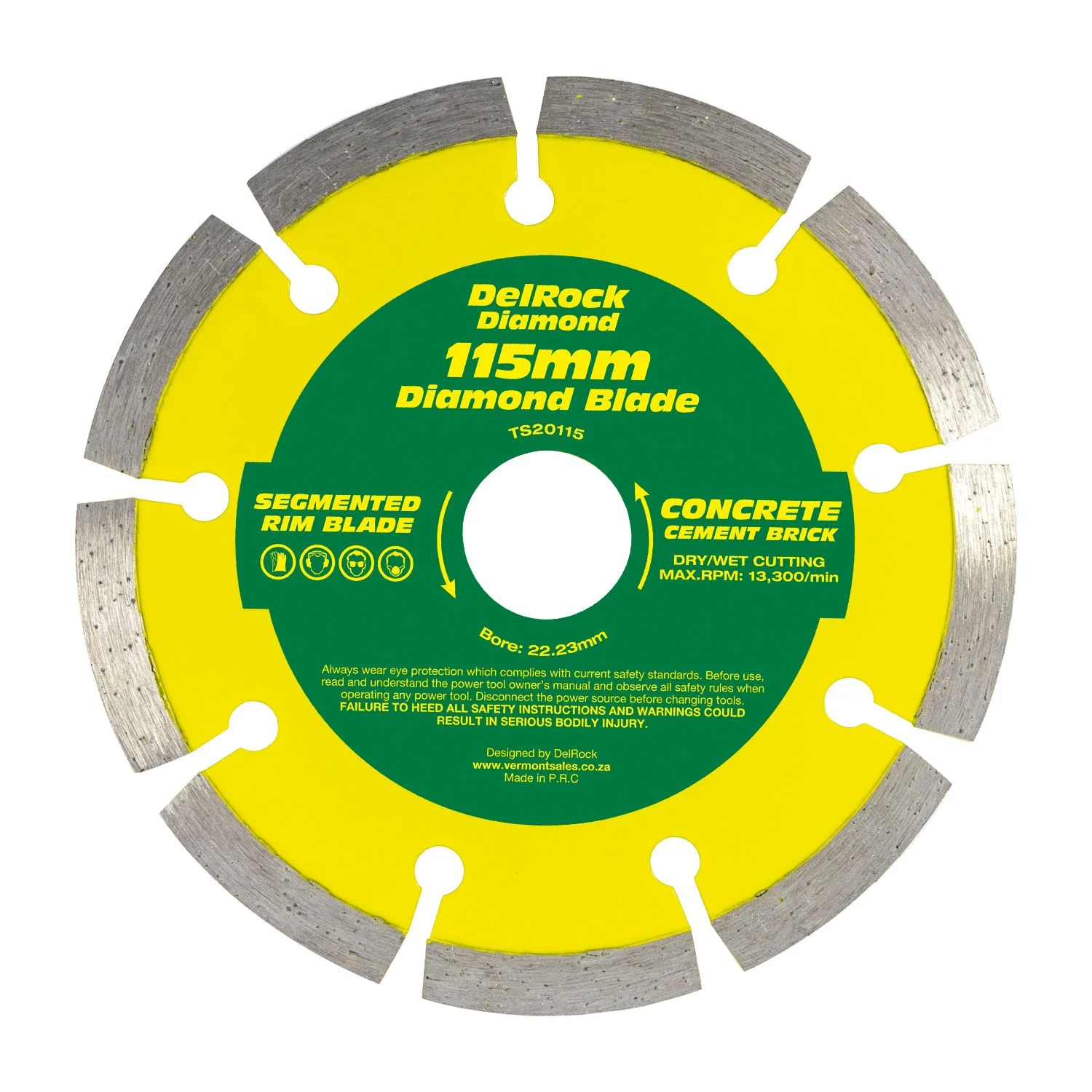 TS20115.webp DIAMOND BLADE 115MM SEGMENTED DELROCK - Image 1