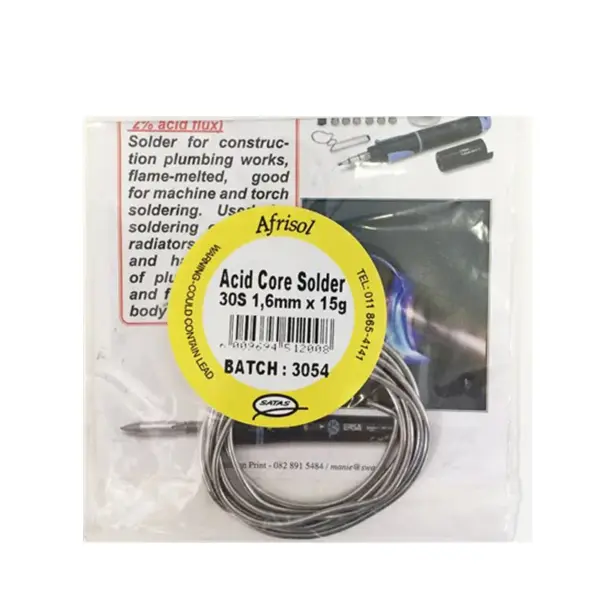 SOLDER ACID CORE CARD 15GR