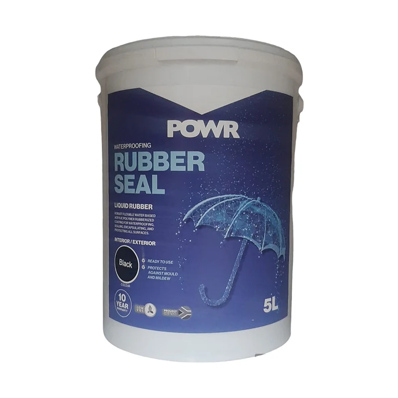 W11444.webp RUBBER SEAL WATERPROOF COATING BLACK 5 LTR POWR - Image 1