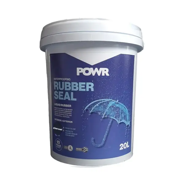 RUBBER SEAL WATERPROOF COATING CHARCOAL 20LTR POWR