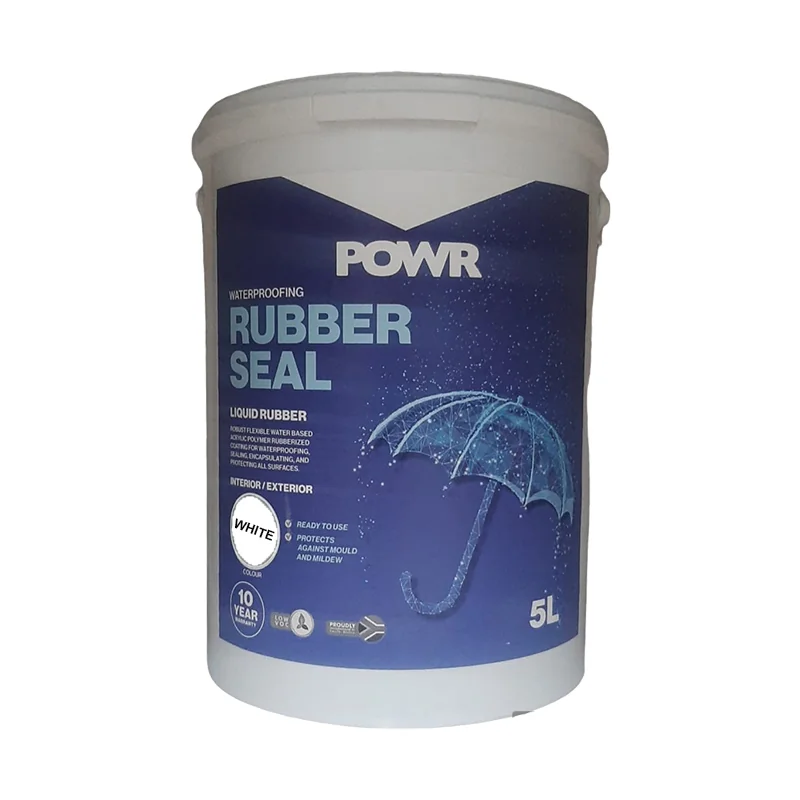 W11454.webp RUBBER SEAL WATERPROOF COATING WHITE 5LT POWR - Image 1