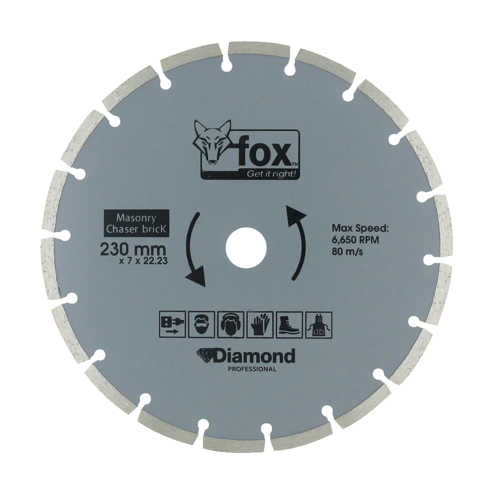 bly0800.webp FOX DIAMOND BLADE SEGMENTED 230MM WALLCHASER XXX - Image 1