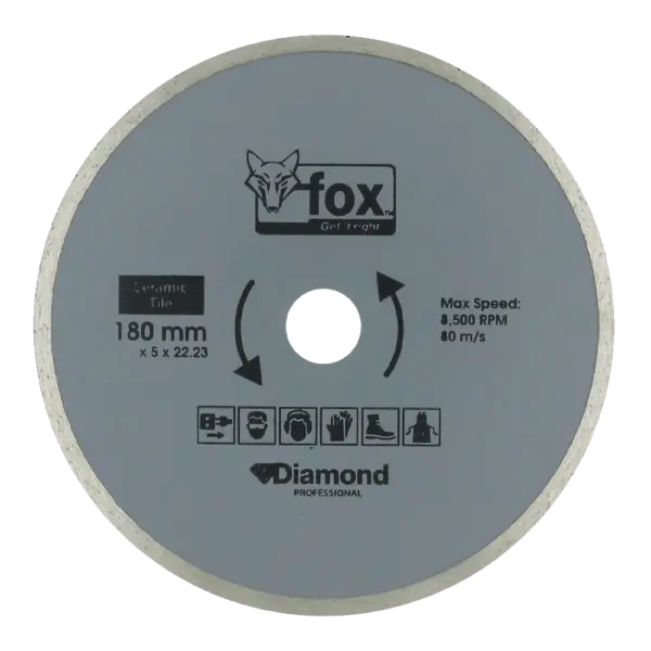 FOX DIAMOND BLADE CONTINUOUS RIM 180MM TILE PROXXX