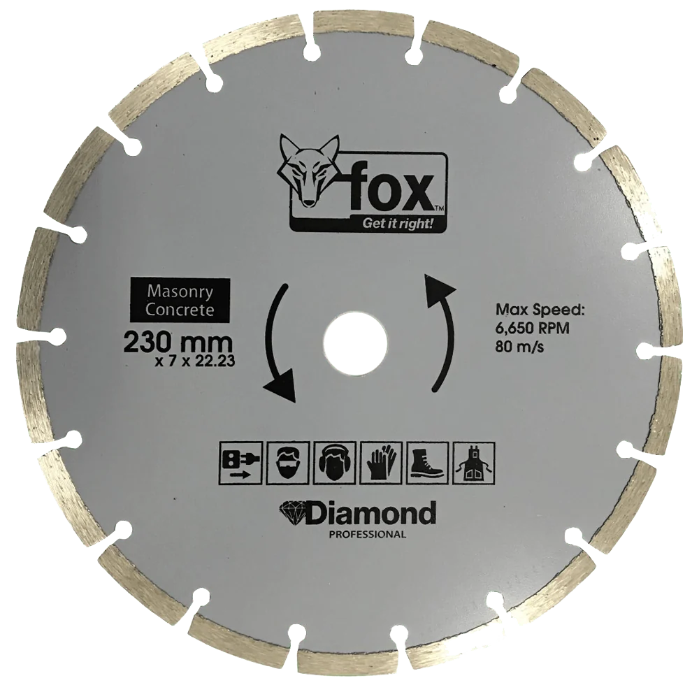 bly1250.webp FOX DIAMOND BLADE SEGMENTED 230MM CONCRETEPRO EA - Image 1