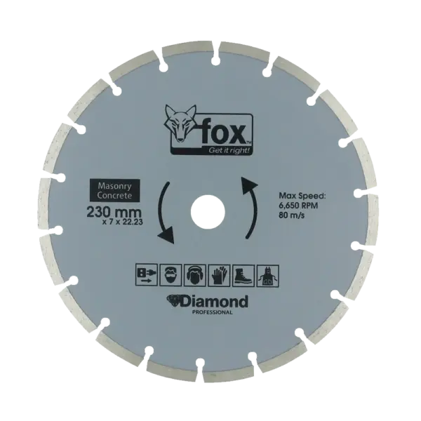 FOX DIAMOND BLADE SEGMENTED 230MM A-GRADE XXX