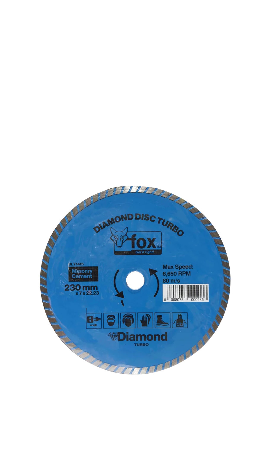 bly1410.webp FOX DIAMOND BLADE TURBO 115MM STD EA - Image 1