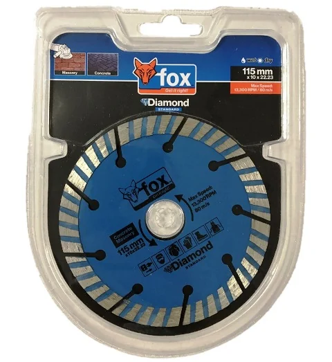 bly1570.webp FOX DIAMOND BLADE CURVED 115MM MASONRY STD XXX - Image 1