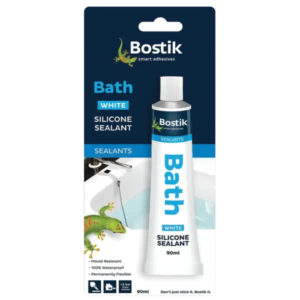 BOSTIK SILICONE SEALANT BATH  90ML WHITE