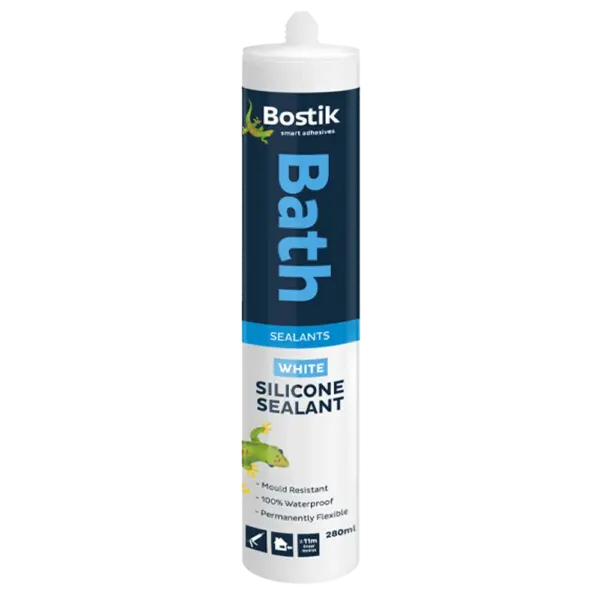 BOSTIK SILICONE SEALANT BATH 280ML WHITE