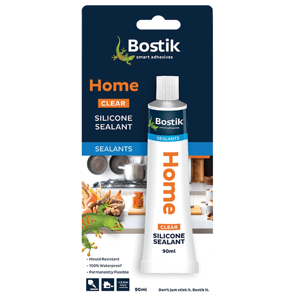 bst0050.webp BOSTIK SILICONE SEALANT HOME 90ML CLEAR - Image 1
