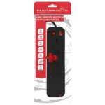 ELECTRICMATE MULTIPLUG 8 WAY SURGE BLACK