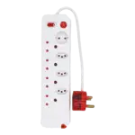ELECTRICMATE MULTIPLUG 8WAY S/SWITCH SURGE WHITE