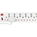 ELECTRICMATE MULTIPLUG 12WAY SINGLE SWITCH  WHITE