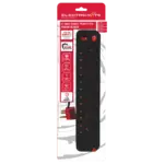 ELECTRICMATE MULTIPLUG 12WAY S/SWITCH SURGE BLACK